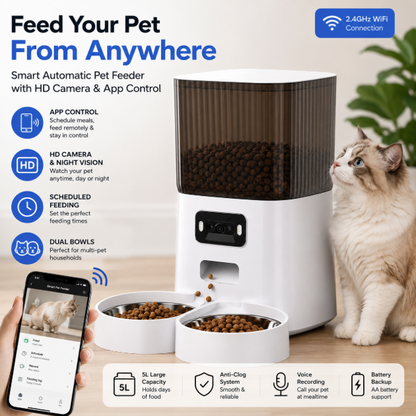 Pawzi™ Smart Feeder X – Never Miss A Meal Again