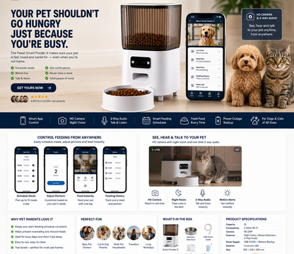 Pawzi™ Smart Feeder X – Never Miss A Meal Again